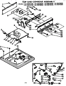Top And Console Assembly parts for Kenmore Washer 110.73670420 (11073670420, 110 73670420) from AppliancePartsPros.com