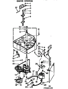 Drive System parts for Kenmore Washer 110.73691100 (11073691100, 110 73691100) from AppliancePartsPros.com