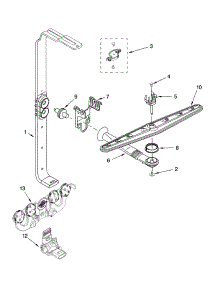Upper Wash And Rinse Parts parts for Kenmore Dishwasher 665.13869K600 (66513869K600, 665 13869K600) from AppliancePartsPros.com