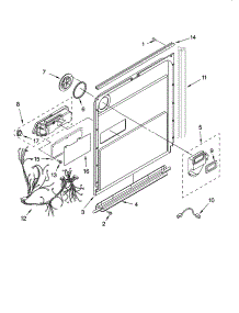 Door And Latch Parts parts for Kenmore Dishwasher 665.13869K601 (66513869K601, 665 13869K601) from AppliancePartsPros.com