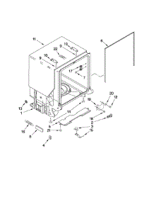 Tub And Frame Parts parts for Kenmore Dishwasher 665.13883K801 (66513883K801, 665 13883K801) from AppliancePartsPros.com