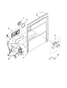 Door And Latch Parts parts for Kenmore Dishwasher 665.13889K801 (66513889K801, 665 13889K801) from AppliancePartsPros.com