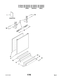 Door And Panel Parts parts for Kenmore Dishwasher 665.13889K801 (66513889K801, 665 13889K801) from AppliancePartsPros.com