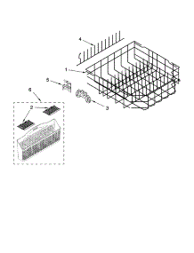 Lower Rack Parts parts for Kenmore Dishwasher 665.13892K800 (66513892K800, 665 13892K800) from AppliancePartsPros.com
