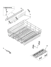 Upper Rack And Track Parts parts for Kenmore Dishwasher 665.13892K800 (66513892K800, 665 13892K800) from AppliancePartsPros.com