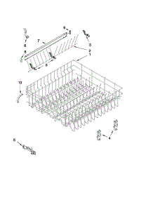 Upper Rack And Track Parts parts for Kenmore Dishwasher 665.13893K802 (66513893K802, 665 13893K802) from AppliancePartsPros.com