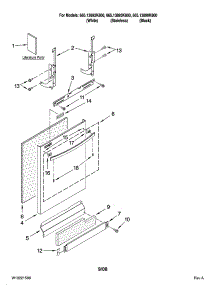 Door And Panel Parts parts for Kenmore Dishwasher 665.13899K800 (66513899K800, 665 13899K800) from AppliancePartsPros.com