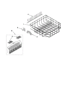 Lower Rack Parts parts for Kenmore Dishwasher 665.13899K801 (66513899K801, 665 13899K801) from AppliancePartsPros.com