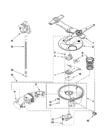 Pump, Washarm And Motor Parts parts for Kenmore Dishwasher 665.13922K011 (66513922K011, 665 13922K011) from AppliancePartsPros.com
