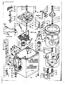 Machine Sub-Assembly parts for Kenmore Washer 110.6505500 (1106505500, 110 6505500) from AppliancePartsPros.com