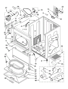 Cabinet Parts parts for Kenmore Dryer 110.65062500 (11065062500, 110 65062500) from AppliancePartsPros.com