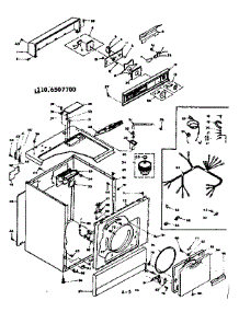 Machine Sub-Assembly parts for Kenmore Dryer 110.6507700 (1106507700, 110 6507700) from AppliancePartsPros.com