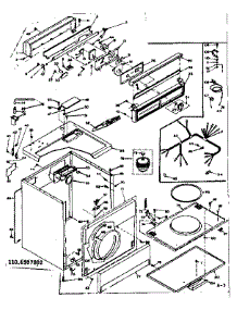 Machine Sub-Assembly parts for Kenmore Dryer 110.6507802 (1106507802, 110 6507802) from AppliancePartsPros.com