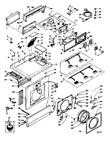 Top And Front Assembly parts for Kenmore Washer Dryer Combo 110.6509901 (1106509901, 110 6509901) from AppliancePartsPros.com