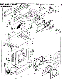 Top And Front Assembly parts for Kenmore Washer Dryer Combo 110.6509930 (1106509930, 110 6509930) from AppliancePartsPros.com