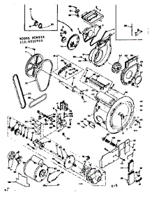Blower Cyl Pump & Motor parts for Kenmore Washer Dryer Combo 110.6510900 (1106510900, 110 6510900) from AppliancePartsPros.com
