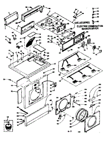 Top And Front Assembly parts for Kenmore Washer Dryer Combo 110.6510901 (1106510901, 110 6510901) from AppliancePartsPros.com