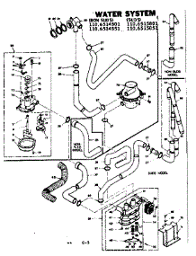 Water System parts for Kenmore Washer 110.6514801 (1106514801, 110 6514801) from AppliancePartsPros.com