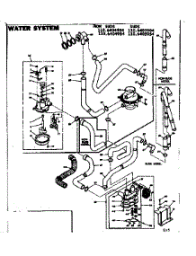 Water System parts for Kenmore Washer 110.6404954 (1106404954, 110 6404954) from AppliancePartsPros.com