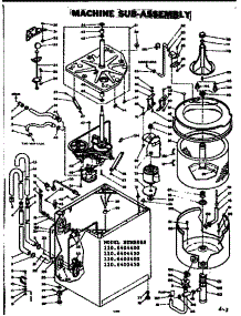 Machine Sub-Assembly parts for Kenmore Washer 110.6405400 (1106405400, 110 6405400) from AppliancePartsPros.com