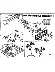 Top And Console Assembly parts for Kenmore Washer 110.6405500 (1106405500, 110 6405500) from AppliancePartsPros.com
