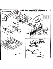 Top And Console Assembly parts for Kenmore Washer 110.6405700 (1106405700, 110 6405700) from AppliancePartsPros.com
