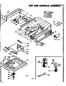 Top And Console Assembly parts for Kenmore Washer 110.6405850 (1106405850, 110 6405850) from AppliancePartsPros.com
