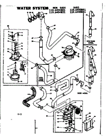 Water System parts for Kenmore Washer 110.6405851 (1106405851, 110 6405851) from AppliancePartsPros.com