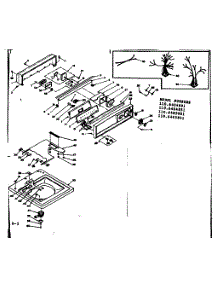 Top And Console Assembly parts for Kenmore Washer 110.6405851 (1106405851, 110 6405851) from AppliancePartsPros.com
