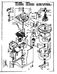 Machine Sub-Assembly parts for Kenmore Washer 110.6405851 (1106405851, 110 6405851) from AppliancePartsPros.com