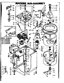 Machine Sub-Assembly parts for Kenmore Washer 110.6405900 (1106405900, 110 6405900) from AppliancePartsPros.com
