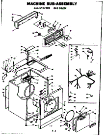 Machine Sub Assembly parts for Kenmore Dryer 110.6407500 (1106407500, 110 6407500) from AppliancePartsPros.com
