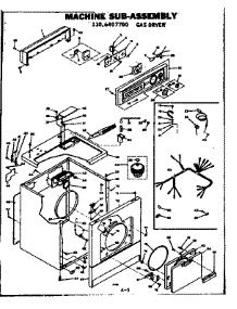 Machine Sub-Assembly parts for Kenmore Dryer 110.6407700 (1106407700, 110 6407700) from AppliancePartsPros.com