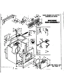 Machine Sub-Assembly parts for Kenmore Dryer 110.6407701 (1106407701, 110 6407701) from AppliancePartsPros.com
