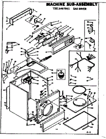 Machine Sub-Assembly parts for Kenmore Dryer 110.6407841 (1106407841, 110 6407841) from AppliancePartsPros.com