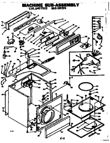 Machine Sub-Assembly parts for Kenmore Dryer 110.6407922 (1106407922, 110 6407922) from AppliancePartsPros.com