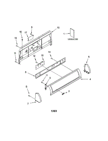 Console Panel parts for Kenmore Dryer 110.64082201 (11064082201, 110 64082201) from AppliancePartsPros.com