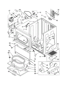 Cabinet parts for Kenmore Dryer 110.64082201 (11064082201, 110 64082201) from AppliancePartsPros.com