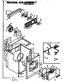 Machine Sub-Assembly parts for Kenmore Dryer 110.6408400 (1106408400, 110 6408400) from AppliancePartsPros.com