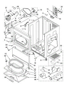 Cabinet Parts parts for Kenmore Dryer 110.64084202 (11064084202, 110 64084202) from AppliancePartsPros.com