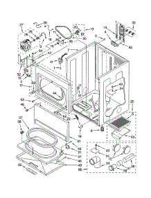Cabinet parts for Kenmore Dryer 110.64086200 (11064086200, 110 64086200) from AppliancePartsPros.com