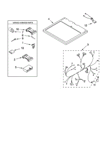 Dryer Top Parts parts for Kenmore Dryer 110.64086202 (11064086202, 110 64086202) from AppliancePartsPros.com