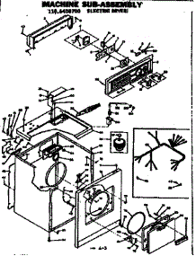 Machine Sub-Assembly parts for Kenmore Dryer 110.6408700 (1106408700, 110 6408700) from AppliancePartsPros.com