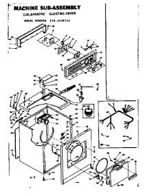 Machine Sub-Assembly Electric Dryer parts for Kenmore Dryer 110.6408740 (1106408740, 110 6408740) from AppliancePartsPros.com