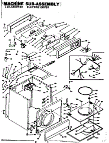 Machine Sub-Assembly parts for Kenmore Dryer 110.6408920 (1106408920, 110 6408920) from AppliancePartsPros.com