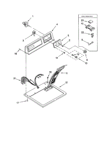 Top And Console parts for Kenmore Dryer 110.64102300 (11064102300, 110 64102300) from AppliancePartsPros.com