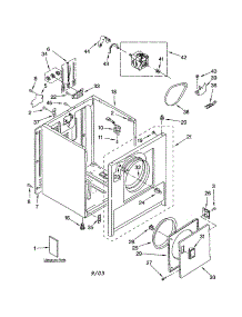 Cabinet parts for Kenmore Dryer 110.64102300 (11064102300, 110 64102300) from AppliancePartsPros.com