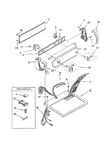 Top And Console parts for Kenmore Dryer 110.64112200 (11064112200, 110 64112200) from AppliancePartsPros.com