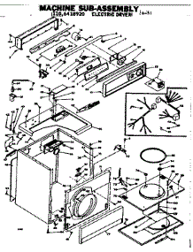 Machine Sub-Assembly parts for Kenmore Dryer 110.6418920 (1106418920, 110 6418920) from AppliancePartsPros.com