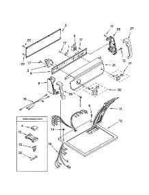 Top And Console parts for Kenmore Dryer 110.64202200 (11064202200, 110 64202200) from AppliancePartsPros.com